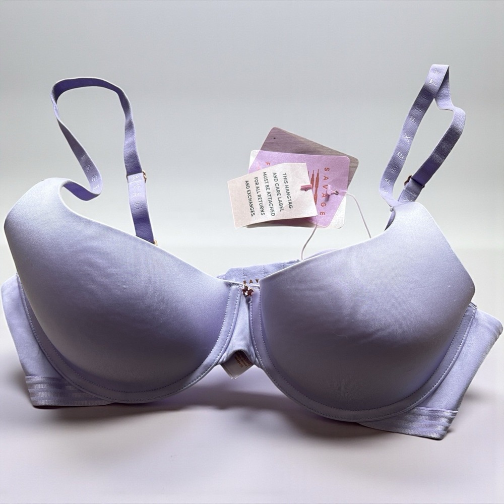 Savage X‎ Fenty Light Purple T-Shirt Bra 36C NWT
